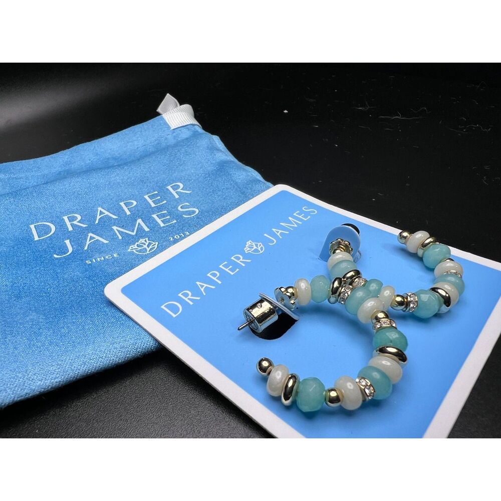 Draper James Multi-Stone Hoop Earrings